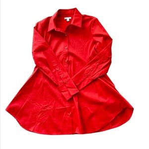 NWT SPANNER RED BUTTON UP TUNIC